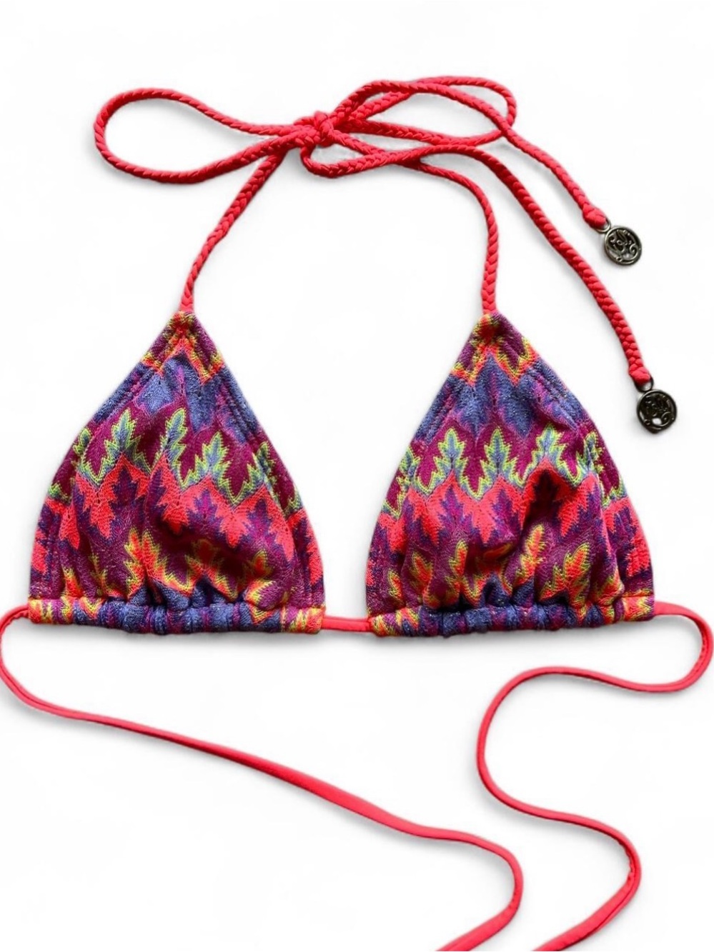 colorful luli fama bikini top that doubles as a rave or festival top